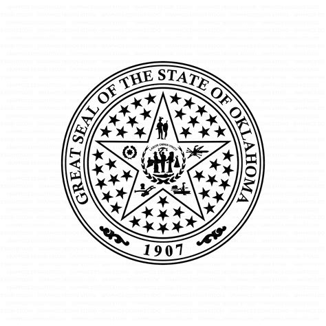 The Great Seal Of The State Of Oklahoma Svg State Of Oklahoma Etsy