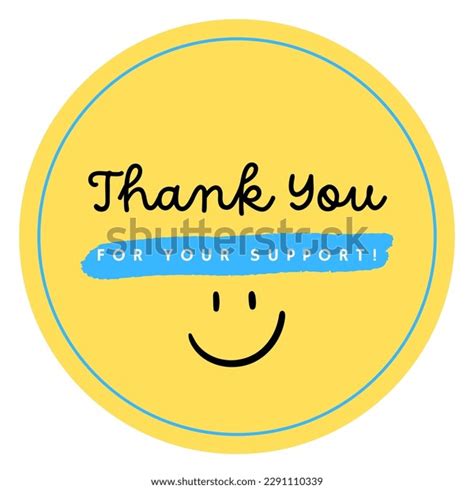 Thank You Your Support Stock Vector Royalty Free 2291110339