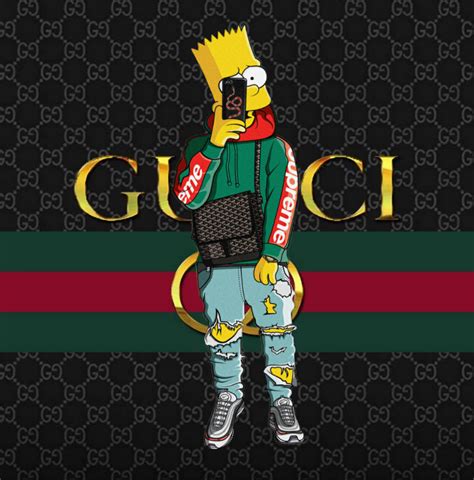 Bart Simpson Supreme Gucci Antoni Gambar