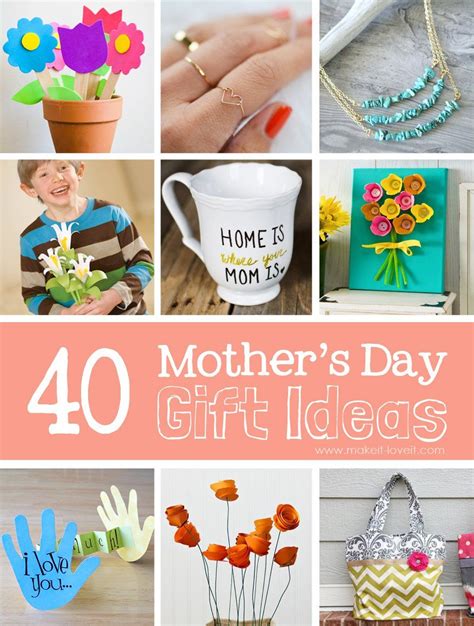 These are great mothersday gifts for mom. 40 Homemade Mother's Day Gift Ideas | Homemade mothers day ...