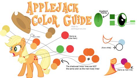 Applejack Color Guide Colors From Hubworld By Haspet On Deviantart