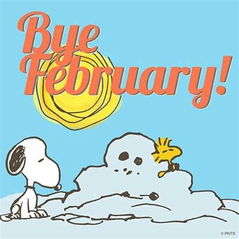 Bye February Snoopy Love Snoopy Snoopy Comics