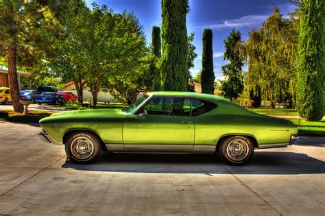 nice poster photo 60s muscle car 1969 chevelle