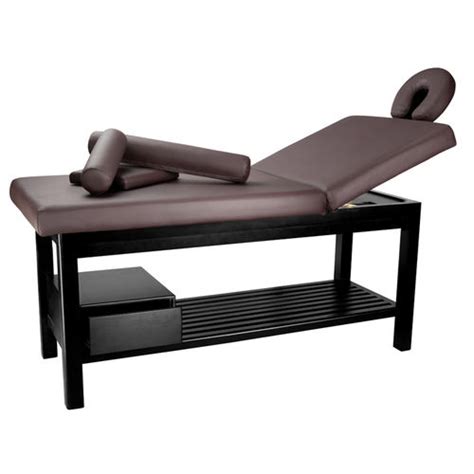 Table De Massage Fixe 03032 Industrias Oriol En Bois Avec Rangement Professionnelle