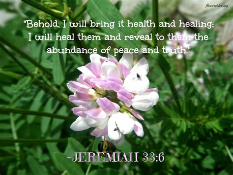 Flowery Blessing Behold I Will Bring It Health And Healing I Will