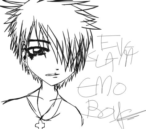 Emo Boy Coloring Pages