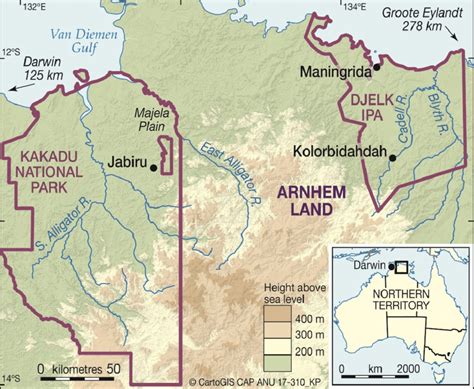 Location And Setting Of Case Study Sites Kakadu National Park And