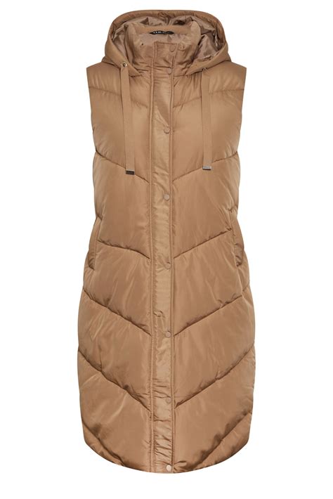 Yours Curve Womens Plus Size Quilted Longline Hooded Gilet Ebay