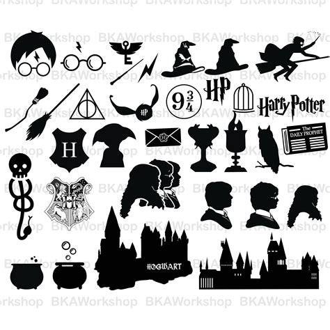 Free Svg Silhouette Harry Potter Symbols Svg 12816 Amazing Svg File