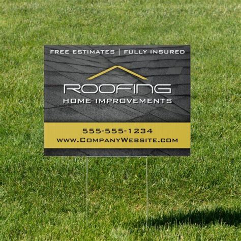 Yellow Roofing Professional Yard Sign Medium In 2021