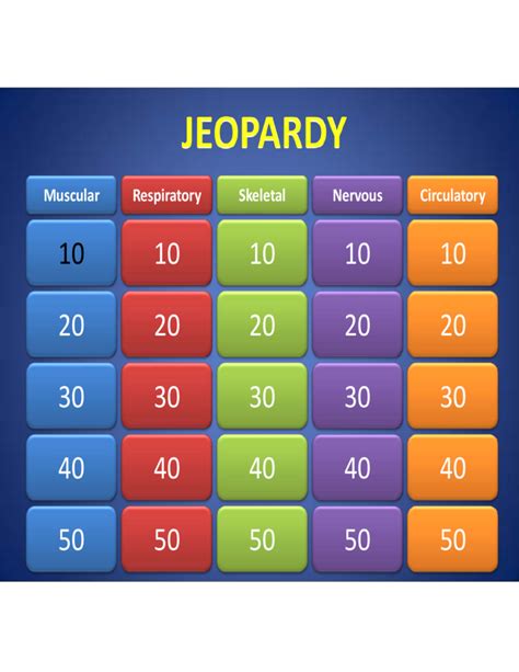 sample template  jeopardy powerpoint