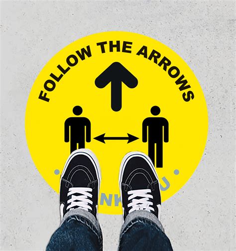 Anti Slip Floor Stickers Arrow 4 Pack Frome Print Works