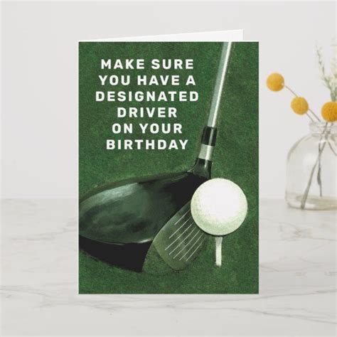 Personalized Golf Birthday Card Zazzle Golf Birthday Cards Golf