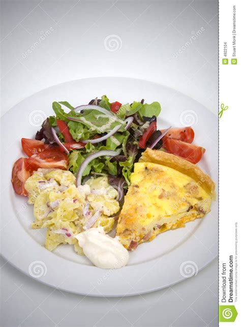 Quiche And Salad Stock Photo Image Of Eating Culture 4922104