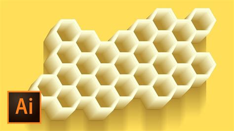 Honeycomb Vector Illustration Illustrator Tutorial Youtube