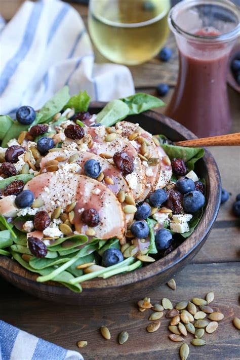 This raspberry chipotle bbq chicken has it all. Baked Chicken Spinach Salad with Raspberry Vinaigrette ...