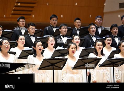 Beijing China 18th Dec 2021 Chorus Members Of China National