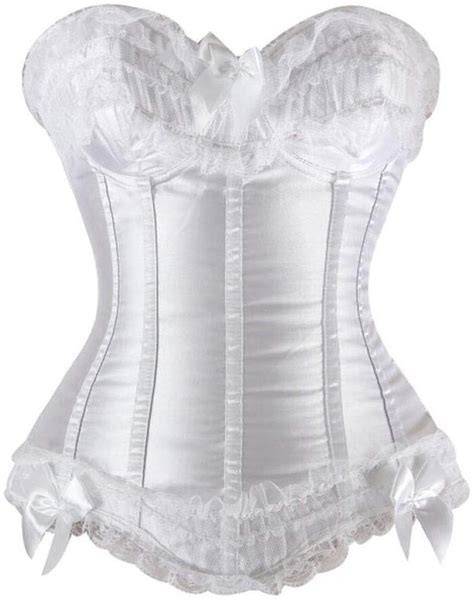 Home Wang Sexy Satin Lace Overlay Corsets And Bustiers Victorian Leopard Overbust Corselet