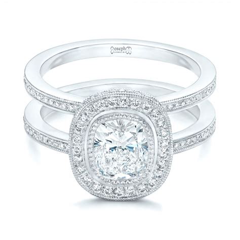 Custom Diamond Halo Engagement Ring 102542