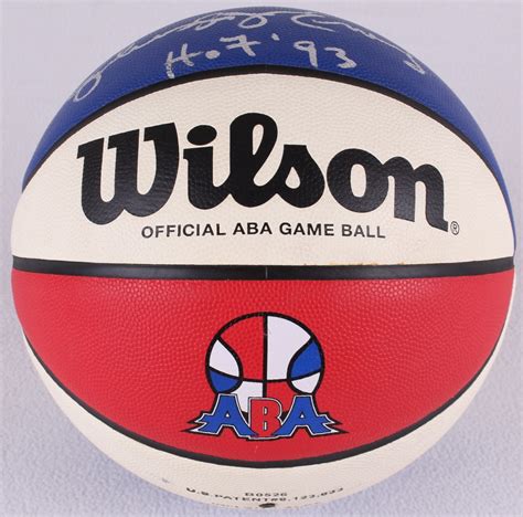 Julius Erving Signed Wilson Official Aba Game Ball Basketball Inscribed