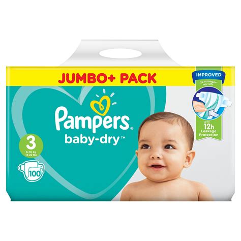 Pampers Baby Dry Size 3 100 Nappies 6 10kg Jumbo Pack Baby