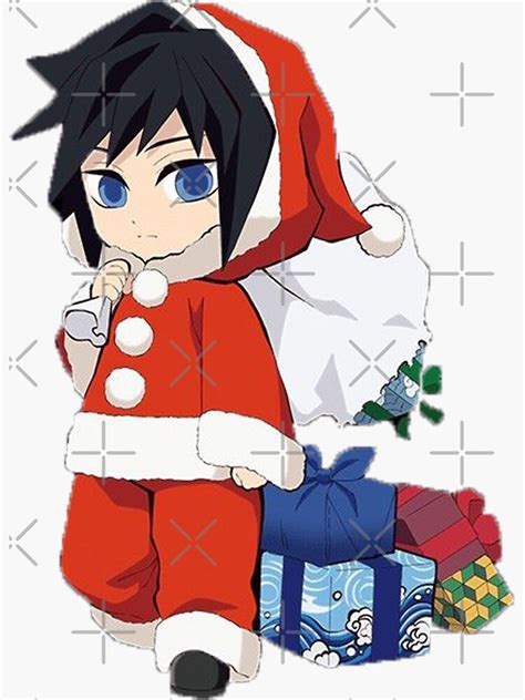 Merry Christmas From Giyu Tomioka Demon Slayer Demon Slayer Giyu Tomioka Sticker For Sale By