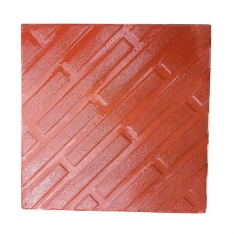 Red And Yellow Concrete Parking Chequered Tile Thickness 25 Mm Size
