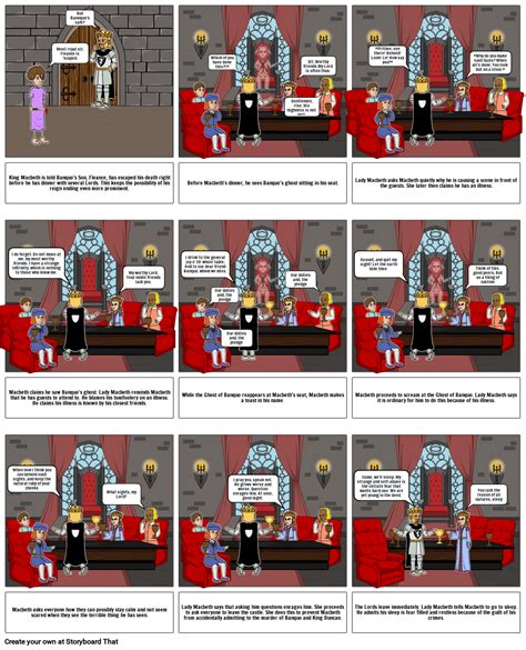 Macbeth Act 3 Scene 4 Storyboard By Brandt3315