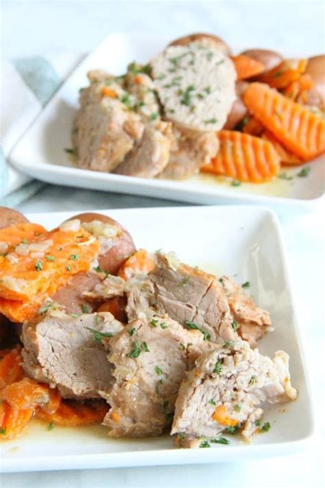 After we've deglazed the bottom of the pot, we add some worcestershire sauce and liquid smoke to the chicken broth. Instant Pot Pork Tenderloin with Potatoes & Carrots - The ...