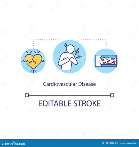 Cardiovascular Disease Concept Icon Stock Vector Illustration Of