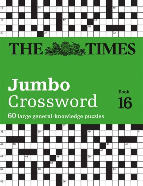 The Times Jumbo Crossword Book 16 60 Large General Knowledge