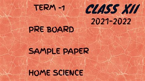Pre Board Sample Paper Class Xii Youtube