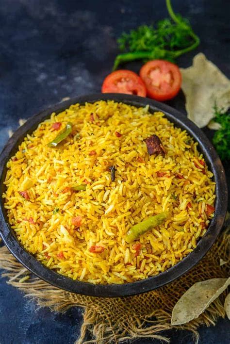 South Indian Tomato Rice Step By Step And Video Whiskaffair