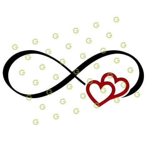 Two Hearts Infinity Symbol Svg Svged