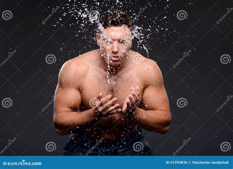Handsome Guy Taking Shower Stock Photo Image Of Lifestyle