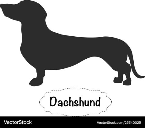 Dachshund Silhouette Royalty Free Vector Image