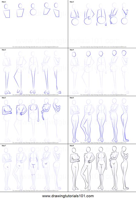 How To Draw Anime Body Female Step By Step For Beginners Ideas Of