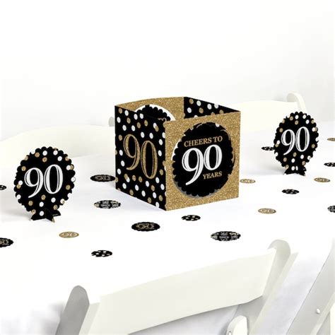 90th Birthday Party Centerpiece Table Decoration Kit Adult Etsy
