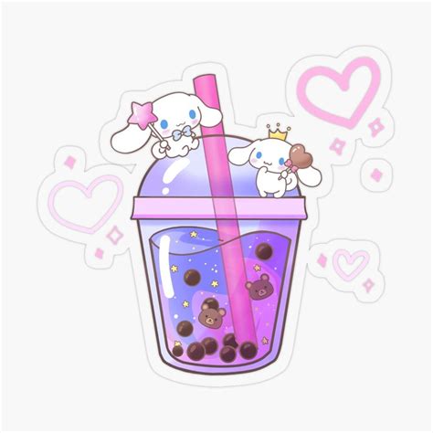 Cute Bunnies Boba Sticker For Sale By Sassybananas Cute Stickers