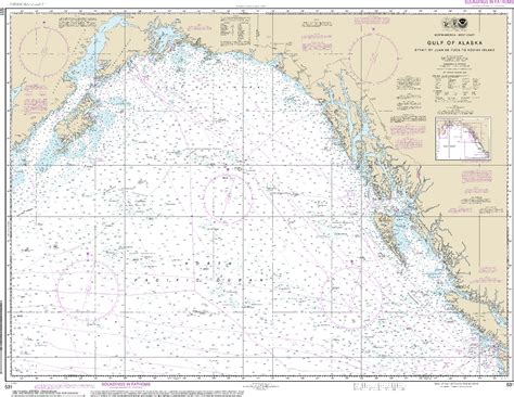 Noaa Nautical Chart 531 Gulf Of Alaska Strait Of Juan De Fuca To Kodi
