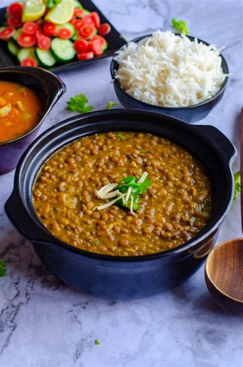 Instant Pot Whole Masoor Dal Brown Lentils Curry Tomato Blues