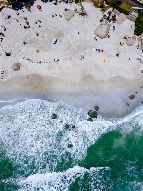 Camps Bay Beach Cape Town From Above With Drone Aerial View Camps Bay