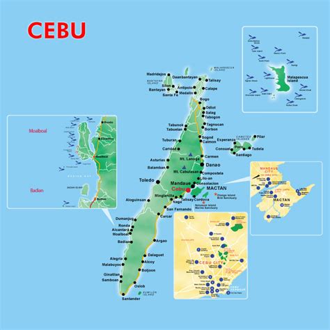 Cebu Island Philippines Map