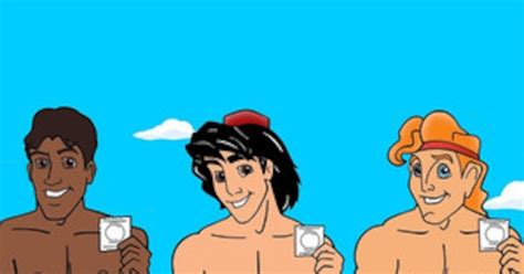 Disney Princes Go Half Naked Grab Their Bulges And Hold Up Condoms In