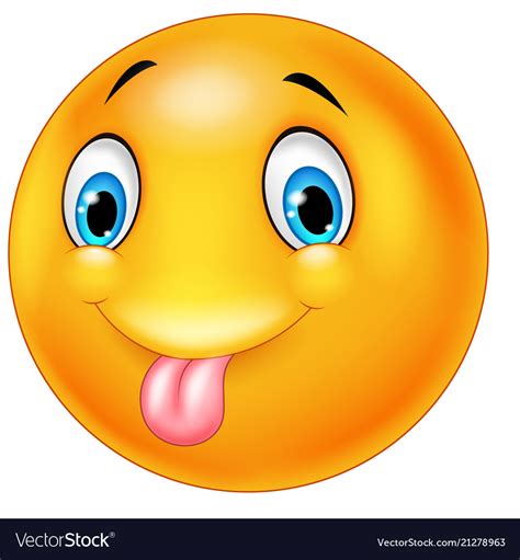 Cartoon Silly Face With Out Tongue Royalty Free Vector Image