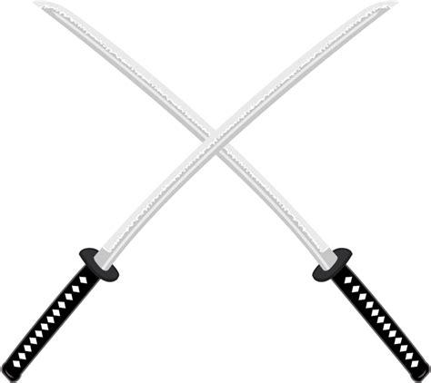 Transparent Katana Png Crossed Samurai Swords Png Clipart Full Size
