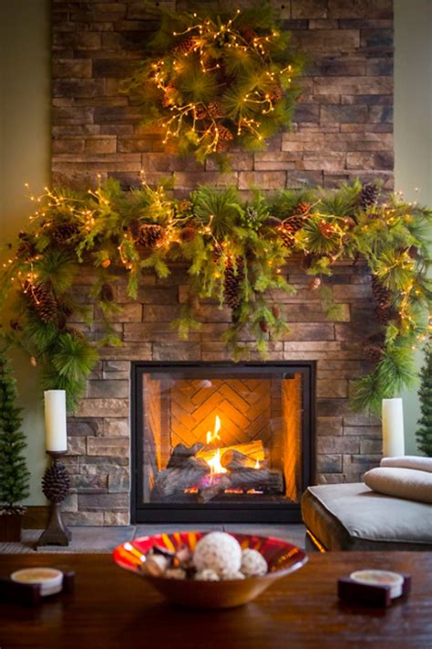 Wreaths Over Fireplace Gable Denims Luxurious Impressions