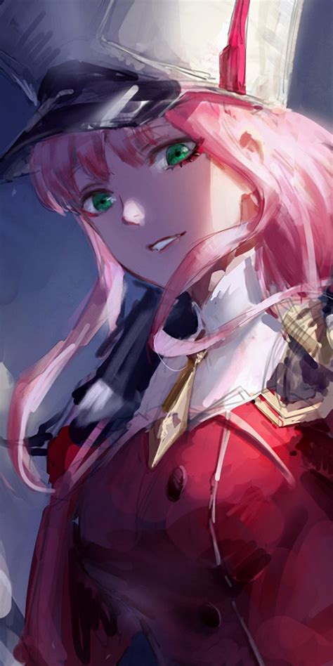 Anime Darling In The Franxx Pink Hair Green Eyes Zero Two Darling