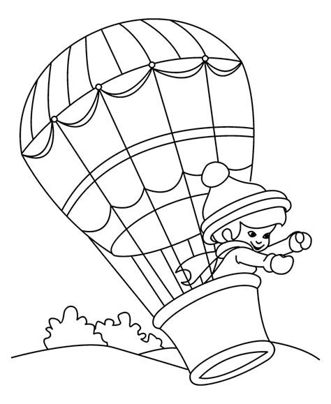 Free Printable Hot Air Balloon Coloring Pages For Kids