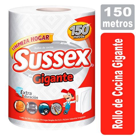 En p.b., luego colocarlo en la parte superior para poder colgar el porta rollo. Sussex Rollo de Cocina Gigante 150 Metros SUSSEX $230.00